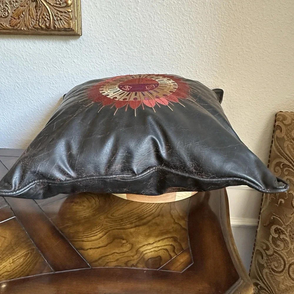 Croscill Throw Pillow 18x18 Inch Plateau Sundial Sunface Kachina Stitched Square